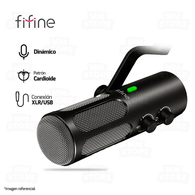 MICROFONO FIFINE TANK3 | DINÁMICO | NEGRO