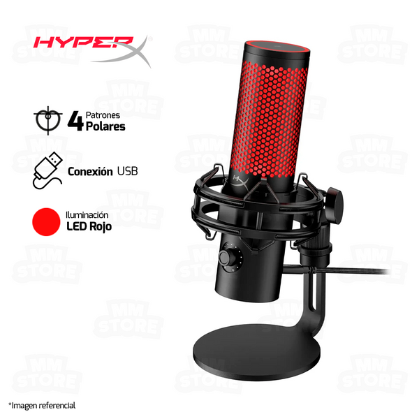 MICROFONO HYPERX QUADCAST 2 | USB | LED ROJO