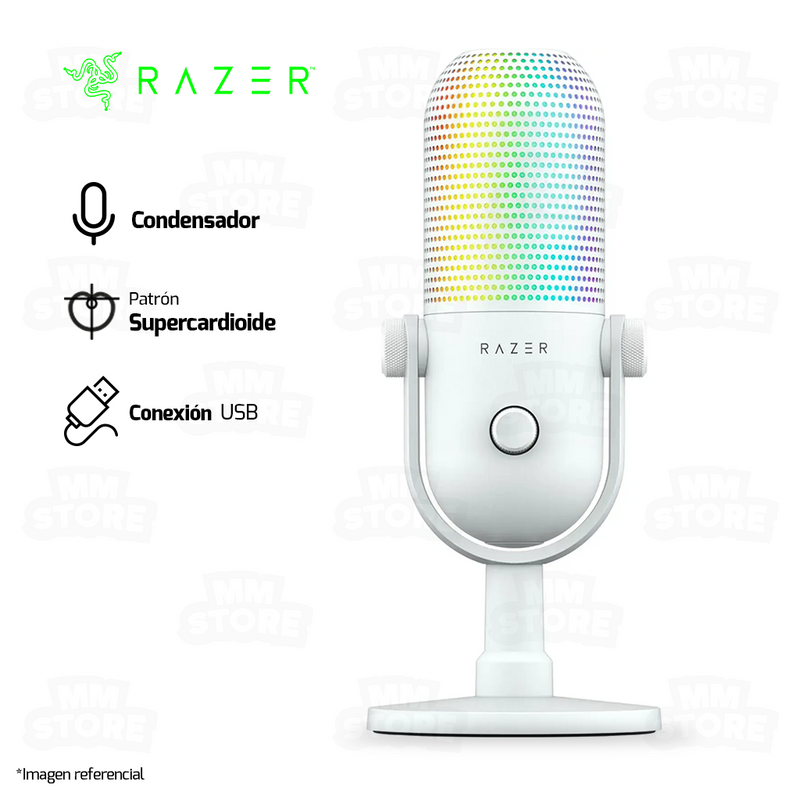 MICROFONO RAZER SEIREN V3 CHROMA | USB | BLANCO | RGB