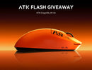 MOUSE ATK DRAGONFLY A9 AIR ULTIMATE+ | INALAMBRICO | 8,000 Hz | 50,000 DPI | NARANJA