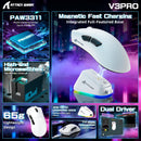 MOUSE ATTACK SHARK V3PRO | INALAMBRICO - BLUETOOTH | 25,000 DPI | BLANCO