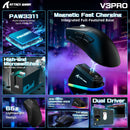 MOUSE ATTACK SHARK V3PRO | INALAMBRICO - BLUETOOTH | 25,000 DPI | NEGRO