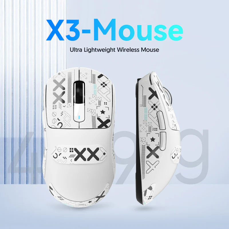 MOUSE ATTACK SHARK X3 PRO | INALAMBRICO | 8000 HZ | 26,000 DPI | BLANCO
