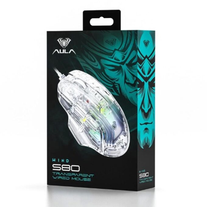 MOUSE AULA S80 | USB | 7,200 DPI | TRANSPARENTE