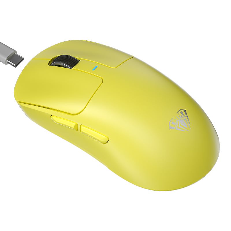 MOUSE AULA SC680 | INALAMBRICO - BLUETOOTH | 26,000 DPI | AMARILLO