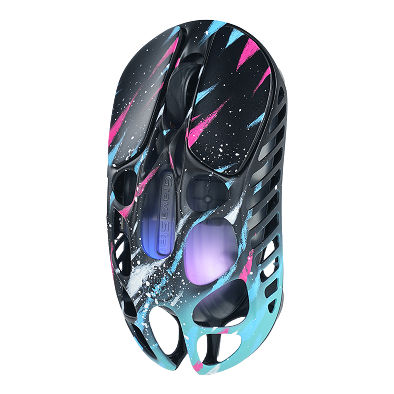 MOUSE GRAVASTAR MERCURY X PRO | INALAMBRICO | 8000 HZ | 32,000 DPI | NEON-GRAFFITI