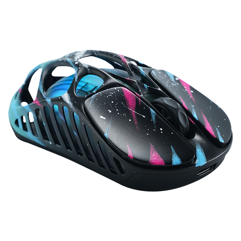 MOUSE GRAVASTAR MERCURY X PRO | INALAMBRICO | 8000 HZ | 32,000 DPI | NEON-GRAFFITI