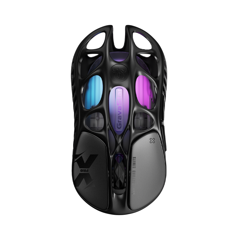 MOUSE GRAVASTAR MERCURY X PRO | INALAMBRICO | 8000 HZ | 32,000 DPI | GALAXY-BLACK