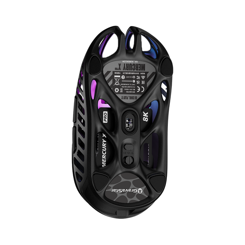 MOUSE GRAVASTAR MERCURY X PRO | INALAMBRICO | 8000 HZ | 32,000 DPI | GALAXY-BLACK