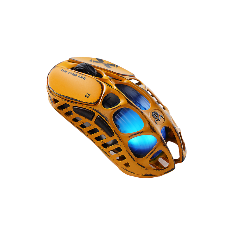 MOUSE GRAVASTAR MERCURY X PRO | INALAMBRICO | 8000 HZ | 32,000 DPI | BATTLE WORN YELLOW