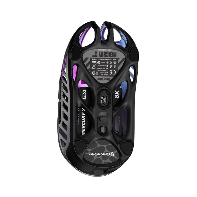 MOUSE GRAVASTAR MERCURY X PRO | INALAMBRICO | 8000 HZ | 32,000 DPI | INTERSTELLAR-SILVER