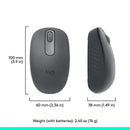 MOUSE LOGITECH M196 | BLUETOOTH | 1,000 DPI | NEGRO