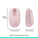 MOUSE LOGITECH M196 | BLUETOOTH | 1,000 DPI | ROSA