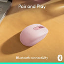 MOUSE LOGITECH M196 | BLUETOOTH | 1,000 DPI | ROSA