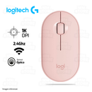 MOUSE LOGITECH PEBBLE 2 M350S | BLUETOOTH - INALÁMBRICO | 1,000 DPI | ROSADO