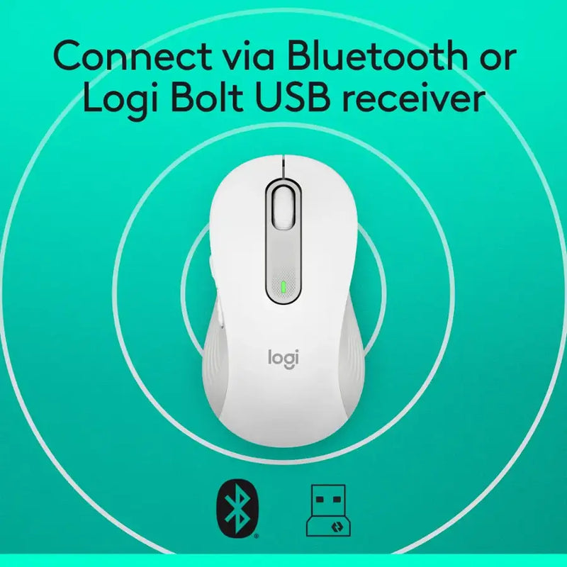 MOUSE LOGITECH SIGNATURE M650 L LEFT SILENT | BLUETOOTH-INALAMBRICO | 4,000 DPI | BLANCO