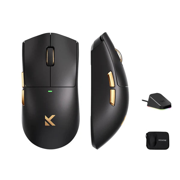 MOUSE MCHOSE K7 ULTRA | BASE DE CARGA | INALAMBRICO | 8000 Hz | NEGRO
