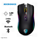 MOUSE MICRONICS KRIPTON GM801 | INALAMBRICO | 4800 DPI | RGB | NEGRO