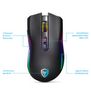 MOUSE MICRONICS KRIPTON GM801 | INALAMBRICO | 4800 DPI | RGB | NEGRO