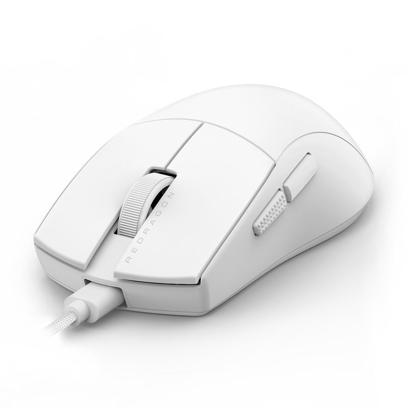 MOUSE REDRAGON K1NG (1K HZ) M724W | CABLEADO | 12,400 DPI | BLANCO