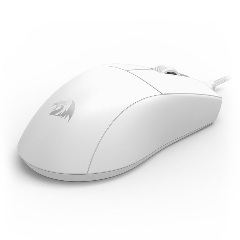 MOUSE REDRAGON K1NG (1K HZ) M724W | CABLEADO | 12,400 DPI | BLANCO