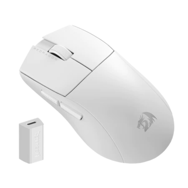 MOUSE REDRAGON K1NG PRO (1K HZ) | INALAMBRICO | 26,000 DPI | BLANCO