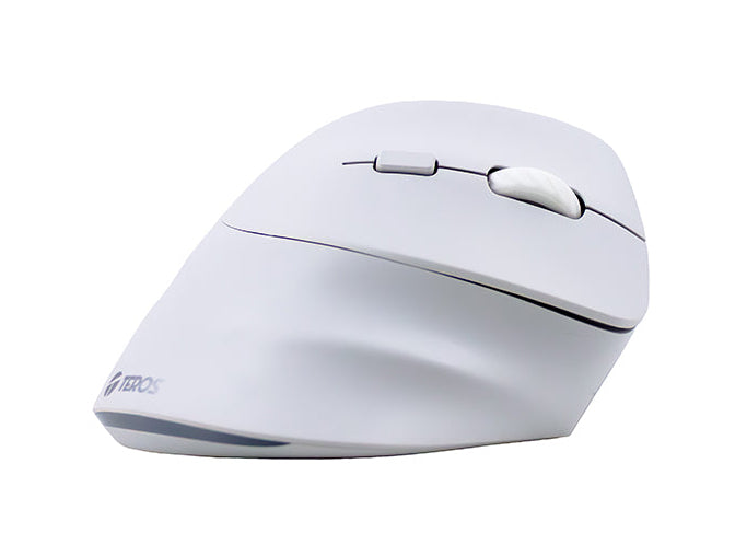 MOUSE TEROS VERTICAL TE-1236S | INALAMBRICO - BT - CABLEADO | 2400 DPI | BLANCO