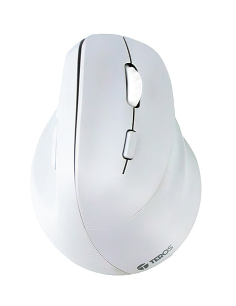 MOUSE TEROS VERTICAL TE-1236S | INALAMBRICO - BT - CABLEADO | 2400 DPI | BLANCO