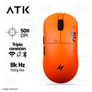 MOUSE ATK DRAGONFLY A9 AIR ULTIMATE+ | INALAMBRICO | 8,000 Hz | 50,000 DPI | NARANJA