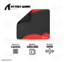 MOUSEPAD ATTACK SHARK CM02 | L | 450 X 400 X 4MM | NEGRO - ROJO