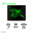 MOUSEPAD T-DAGGER GEOMETRY T-TMP101 | S | 290 X 240 X 3MM