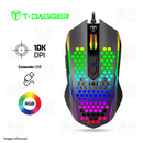 MOUSE T-DAGGER IMPERIAL LITE T-TGM310RGB | 10 000 DPI | RGB | NEGRO