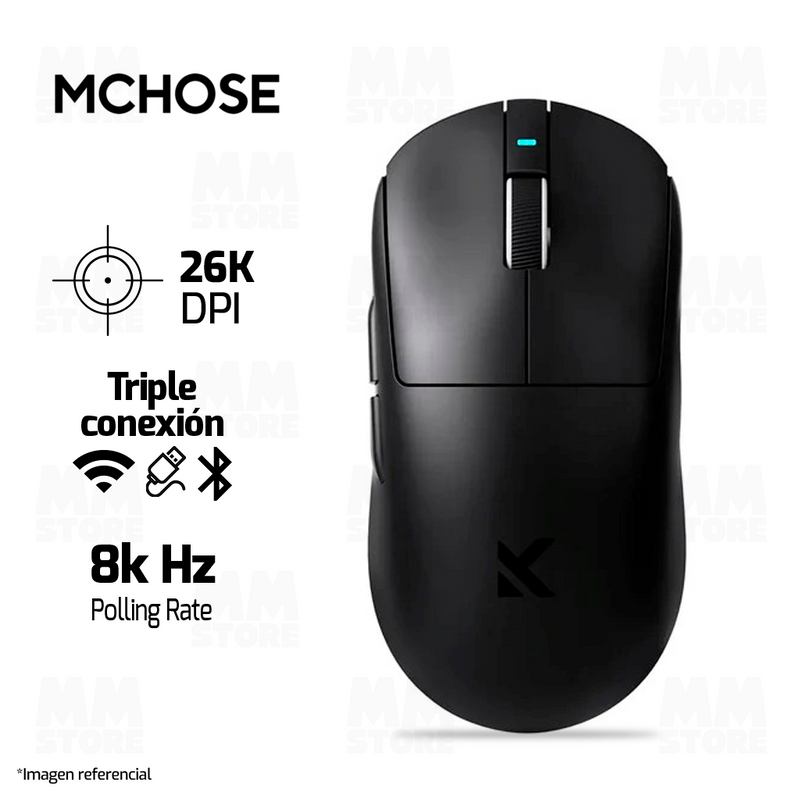 MOUSE MCHOSE A7 PRO S | INALAMBRICO | NEGRO