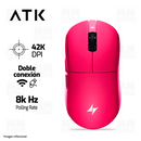PRE-VENTA | MOUSE ATK DRAGONFLY A9 ULTIMATE | INALAMBRICO | 8,000 Hz | 42,000 DPI | ROSADO