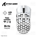 MOUSE ATTACK SHARK R5 ULTRA CARBON | INALAMBRICO | 8,000 Hz | 42,000 DPI | BLANCO