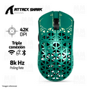 PRE-VENTA | MOUSE ATTACK SHARK R5 ULTRA CARBON | INALAMBRICO | 8,000 Hz | 42,000 DPI | VERDE