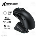 MOUSE ATTACK SHARK V3PRO | INALAMBRICO - BLUETOOTH | 25,000 DPI | NEGRO