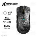 PRE-VENTA | MOUSE ATTACK SHARK X11 ULTRA CARBON | INALAMBRICO | 8,000 Hz | 42,000 DPI | NEGRO