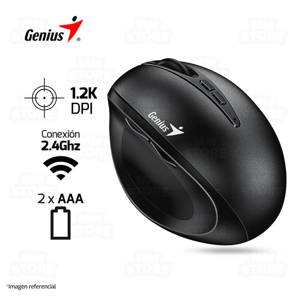 MOUSE GENIUS ERGO 8300S VERTICAL | INALAMBRICO | 1600 DPI | NEGRO