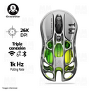 MOUSE GRAVASTAR MERCURY M1 PRO | INALAMBRICO | 26,000 DPI | INTERSTELLAR SILVER