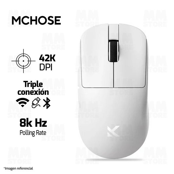 MOUSE MCHOSE L7 ULTRA + | INALAMBRICO | 8000 Hz | BLANCO