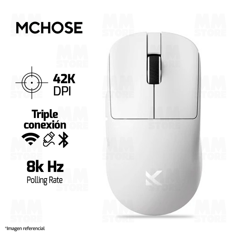 MOUSE MCHOSE L7 ULTRA + | INALAMBRICO | 8000 Hz | BLANCO