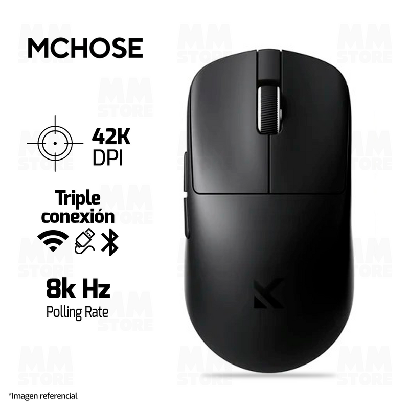 MOUSE MCHOSE L7 ULTRA + | INALAMBRICO | 8000 Hz | NEGRO