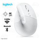 MOUSE LOGITECH LIFT VERTICAL | BLUETOOTH - INALAMBRICO | 4,000 DPI | BLANCO