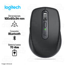 MOUSE LOGITECH MX ANYWHERE 3S | INALAMBRICO | 1,000 DPI | NEGRO