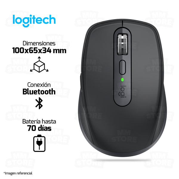MOUSE LOGITECH MX ANYWHERE 3S | INALAMBRICO | 1,000 DPI | NEGRO