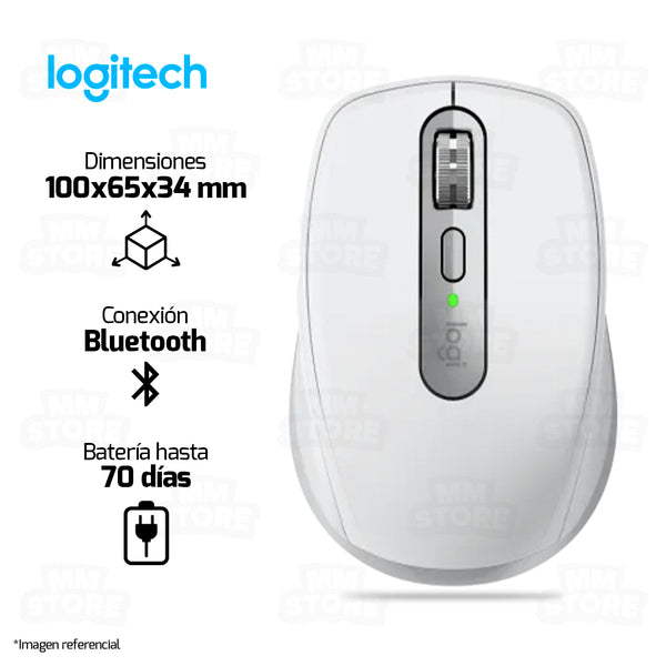 MOUSE LOGITECH MX ANYWHERE 3S | INALAMBRICO | 8,000 DPI | GRIS PALIDO