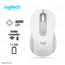 MOUSE LOGITECH SIGNATURE M650 L LEFT SILENT | BLUETOOTH-INALAMBRICO | 4,000 DPI | BLANCO