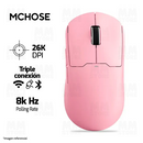 MOUSE MCHOSE A5 ULTRA | 26,000 DPI | INALAMBRICO | ROSA CLARO