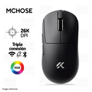 MOUSE MCHOSE A7 V2 PRO | INALAMBRICO | 26,000 DPI | RGB | NEGRO